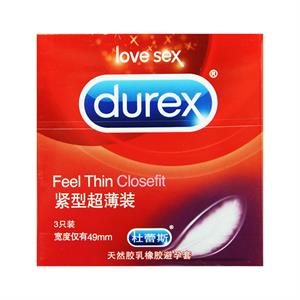 杜蕾斯，天然胶乳橡胶避孕套（紧型超薄装）  青岛伦敦杜蕾斯  3只
