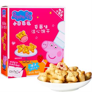 小猪佩奇 草莓味注心饼干 东莞亿智 160g